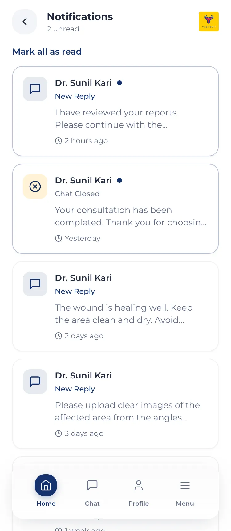SARATHI – Diabetic Foot Mobile App - Screen 1